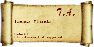 Tavasz Alinda névjegykártya